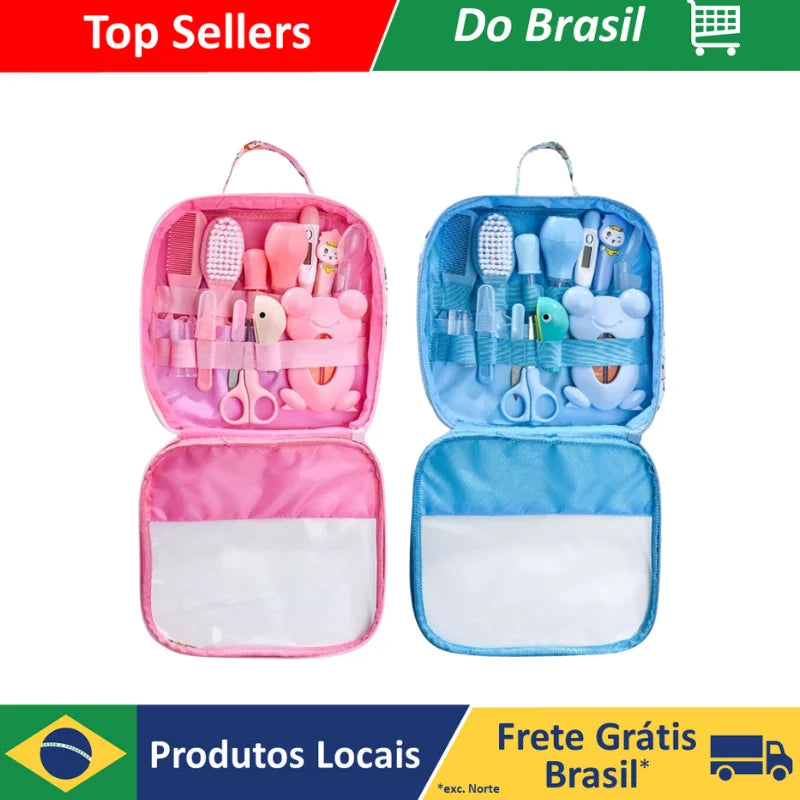 Grooming Kit for Children, Hair, Nails, Health, Thermometer, Brush, Clipper, Scissors, Personal Hygiene Supplies, Baby Care