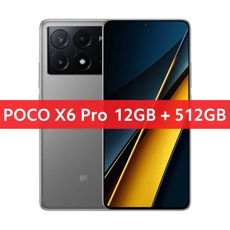 VAT Include Global Version POCO X6 Pro 5G Smartphone Dimensity 8300-Ultra 6.67" 1.5K AMOLED Display 64MP camera 67W charging